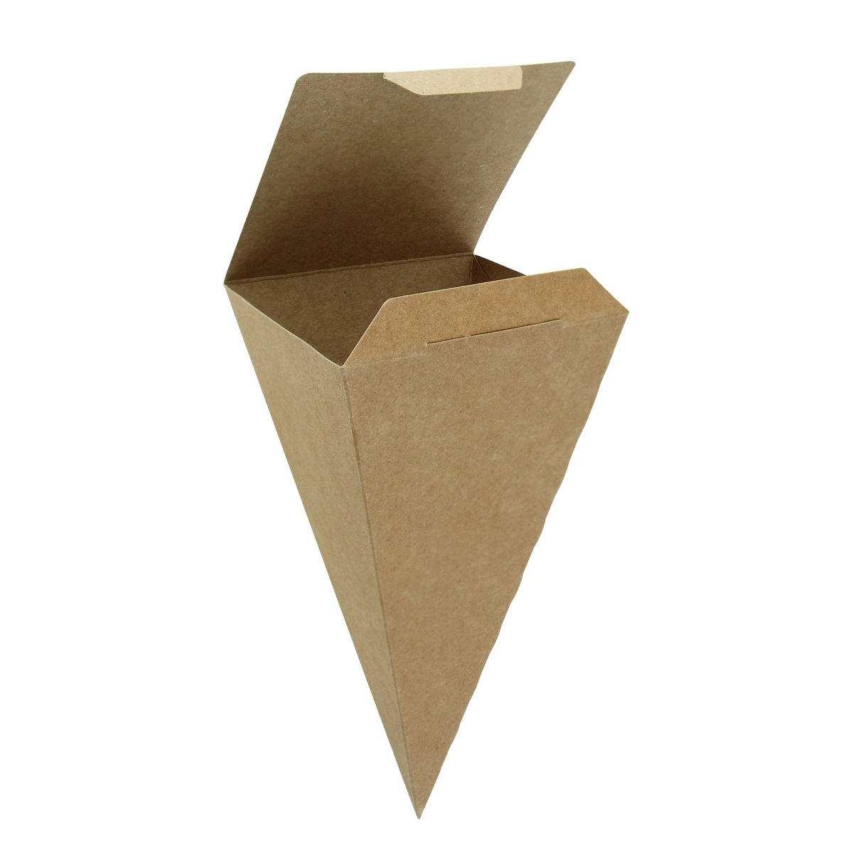 Packnwood Closeable Kraft Snack Cone 18oz L:3.5in W:3.5in L:7.5 in