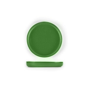 Turgla Fusion Glass Dinnerware dia.9.5" Round Basil Glass Plate, Set of 12 (04-385-24BSL)