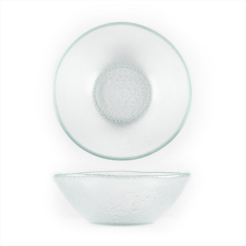 Turgla Fusion Glass Dinnerware dia.7.5" h:2.75" 20 oz. Round Clear Glass Bowl, Set of 12 (10-027-20CLR)