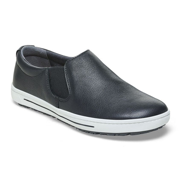 Birkenstock Shoes QO400 Leather in Black/White Color Regular Width , (1011 240)