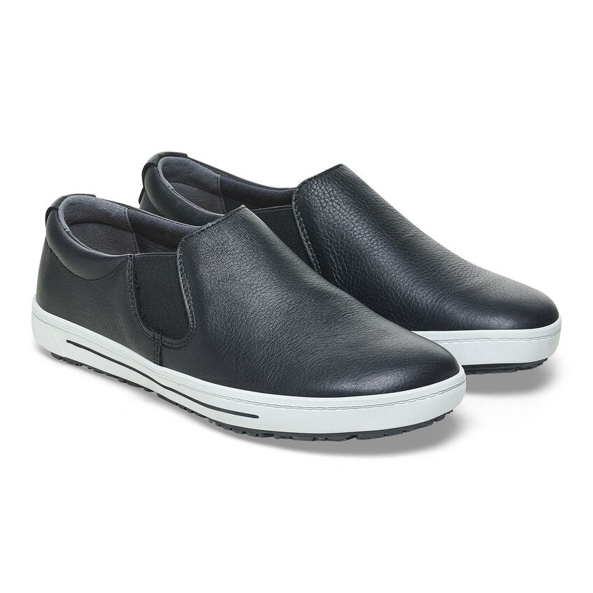 Birkenstock Shoes QO400 Leather in Black/White Color Regular Width , (1011 240)