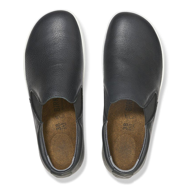 Birkenstock Shoes QO400 Leather in Black/White Color Regular Width , (1011 240)