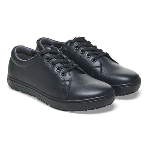 Birkenstock Shoes QO500 Leather in Black/Black Color Regular Width, (1021 021)