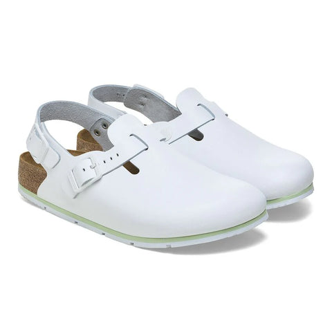 Birkenstock Shoes Tokio Pro Leather in White Color Narrow Width, (1026 186)