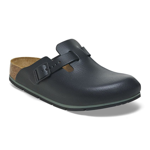 Birkenstock Shoes Boston Pro Leather in Black Regular Width, (1025 979)