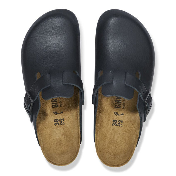 Birkenstock Shoes Boston Pro Leather in Black Color Narrow Width, (1026 222)