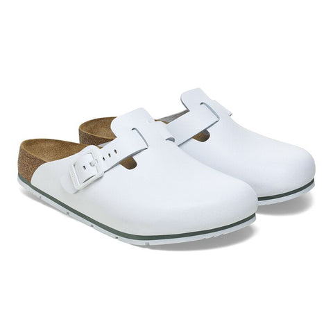 Birkenstock Shoes Boston Pro Leather in White Regular Width, (1025 992)
