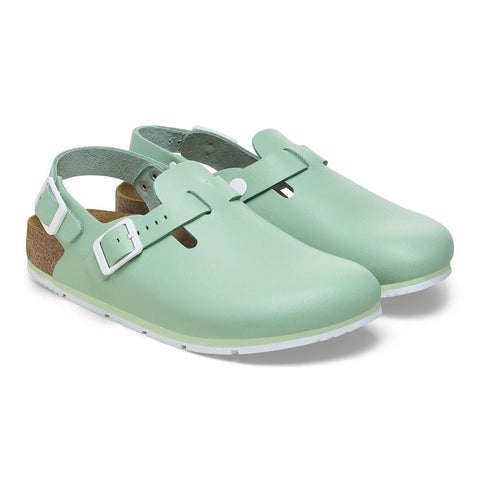 Birkenstock Shoes Tokio Pro Leather in Matcha Color, Narrow Width, (1026 221)