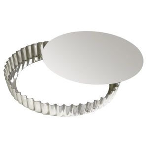 Louis Tellier Gobel Tin Loose Base Fluted Tart Mold  Dia 10 1/4'' X 1''H (126432)
