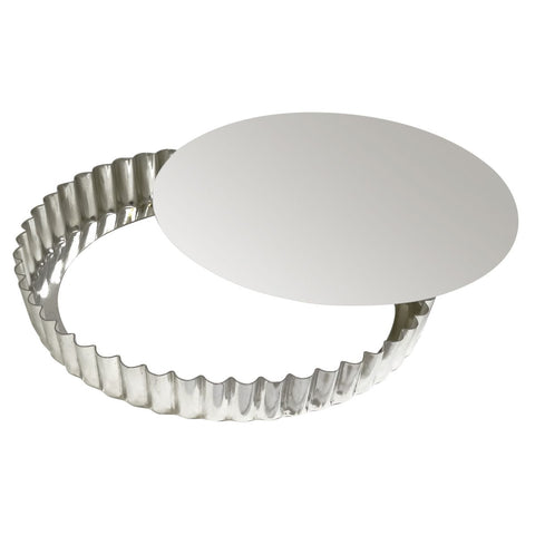 Louis Tellier Gobel Tin Loose Base Fluted Tart Mold  Dia 10 1/4'' X 1''H (126432)
