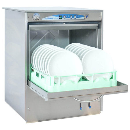 Eurodib Lamber 30 Racks/Hr High Temperature Undercounter Dishwasher w/ Drain & Chemical Pumps F99EKDPS