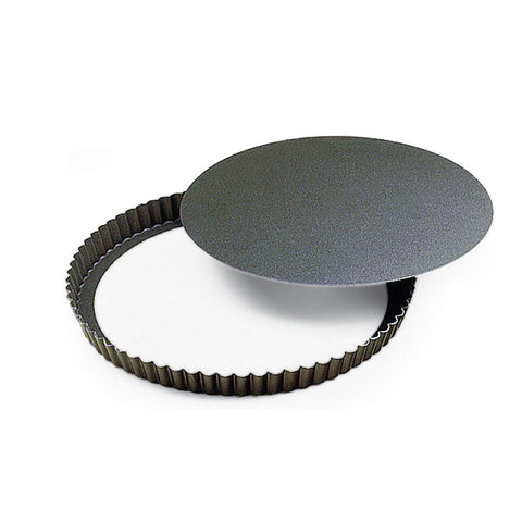 Louis Tellier Gobel Loose Bottom Round Fluted Tart 11'' Diam 1.4'' High (226640)