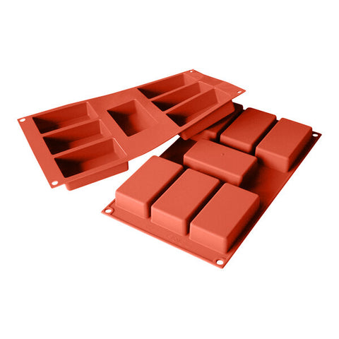 Louis Tellier Silikomart - 7 Rectangular Terracotta Molds (SF110)