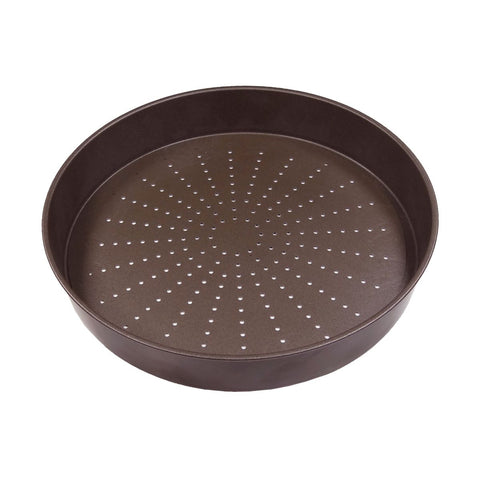 Louis Tellier Gobel Non-Stick Perf Custard Tart Pan Loose Bot 10 5/8''X1 3/4''H (252660)
