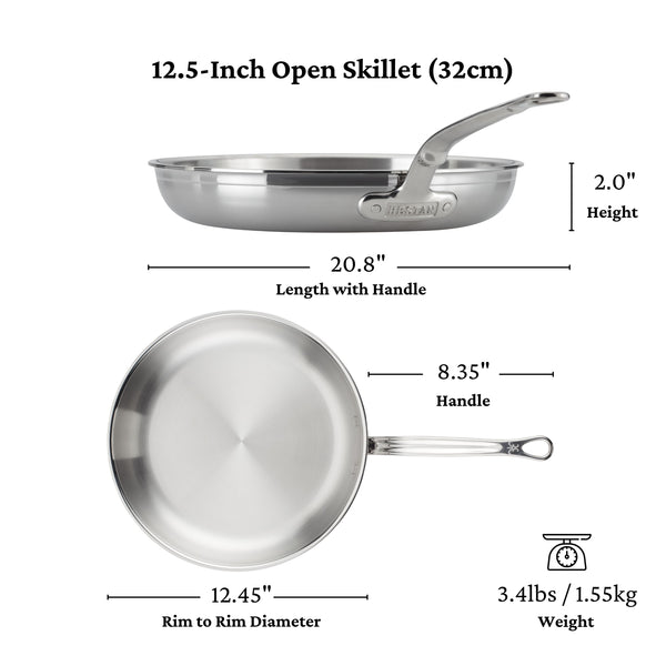 Hestan ProBond® Forged 12.5" Professional Clad Stainless Steel Skillet (31576)