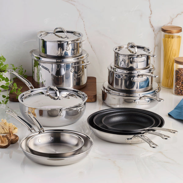 Hestan Hestan ProBond® Luxe™ 17-Piece Polished Professional Clad Stainless Steel Cookware Set (4169281)