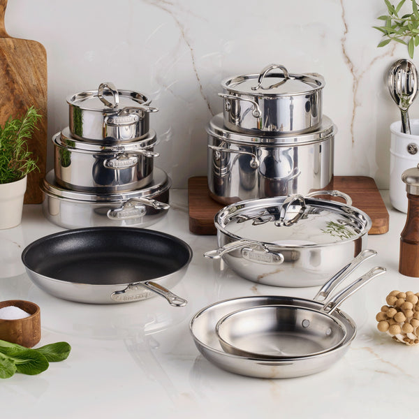 Hestan Hestan ProBond® Luxe™ 15-Piece Polished Professional Clad Stainless Steel Cookware Set (4263298)