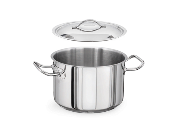 KAPP HS Gastro Standard Weight Stock Pot (With Lid) 9x8" 30142419 (Pack of 4)