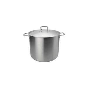 Browne Stock Pot, W/Cover, 8qt/7.57l, 9.4x6.5"/23.9x16.5cm,Stainless Steel (5733908)
