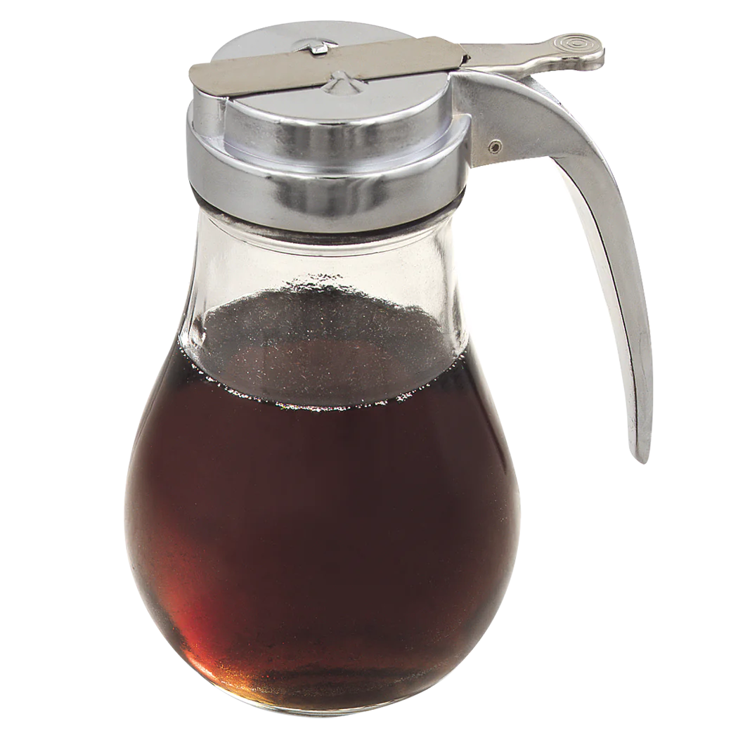 Browne Syrup Dispenser, Heavy Glass, 14oz/414ml, 6x3.5"/15.2x8.9cm (575190)