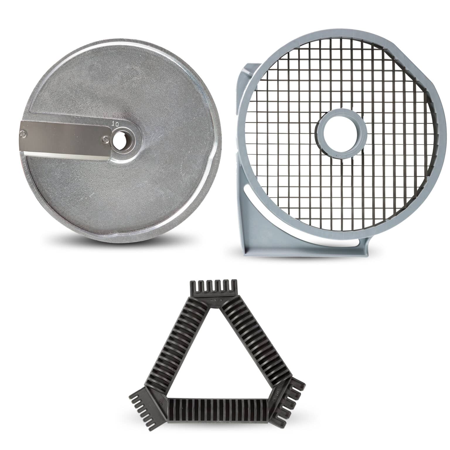 Eurodib Dito Sama, Dicing kit 8x8x8mm, diam. 205mm (8mm aluminum slicing pressing disc, 8mm grid and grid cleaning tool) (653871)