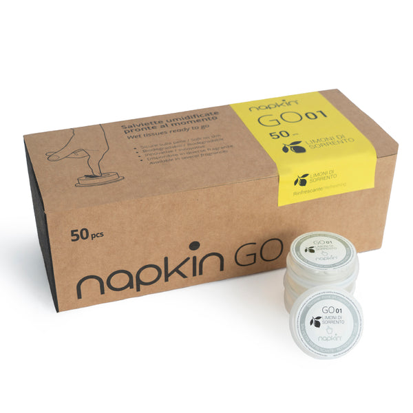 Napkin Go Sorrento Lemons Disposable Wet Wipes - iFoodservice Online