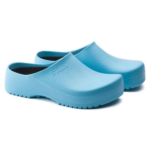 Birkenstock Shoes Super Birki Polyurethane in Ciel Light Blue Color, Regular Width (68501)