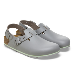 Birkenstock Shoes Tokio Pro Leather in Gray Color, Narrow Width, (1026 185)