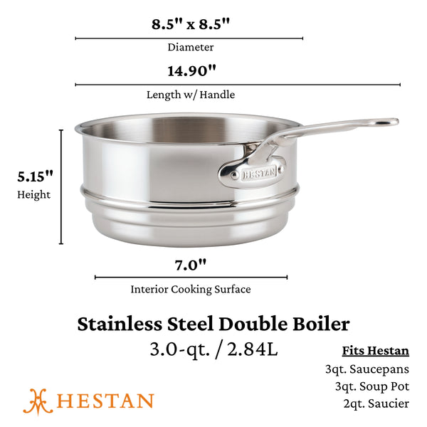Hestan Provisions 3-Quart Stainless Steel Double Boiler Insert (71052)