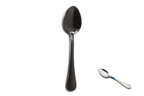 Comas Pack 2 Table Spoon Table Top Luna 18/10 Stainless Steel 1.8mm Black(7435)