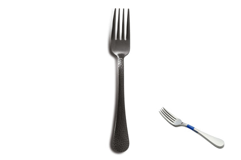 Comas Pack 2 Table Fork Table Top Luna 18/10 Stainless Steel 1.8mm Black(7436)
