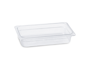 KAPP HS Gastro Polycarbonate Food Pan Clear 1/3 13x7" - 2.5" 46013065 (Pack of 12)