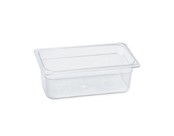 KAPP HS Gastro POLYCARBONATE FOOD PAN CLEAR 1/4 10.5x6.5" - 6" 46014150 (Pack of 12)