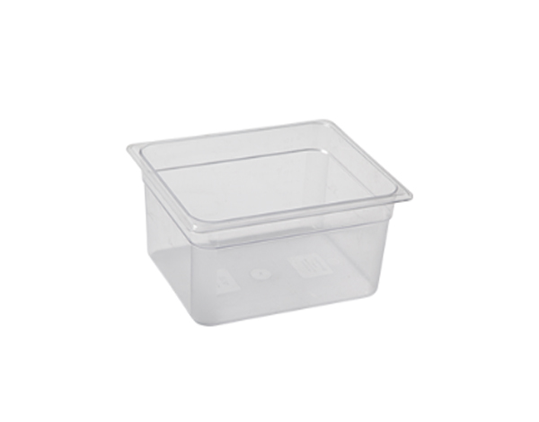 Kapp Hs Gastro Polycarbonate Food Pan Clear 1/6 7x6.5" - 2.5"-- Pack of 12 (46016065)