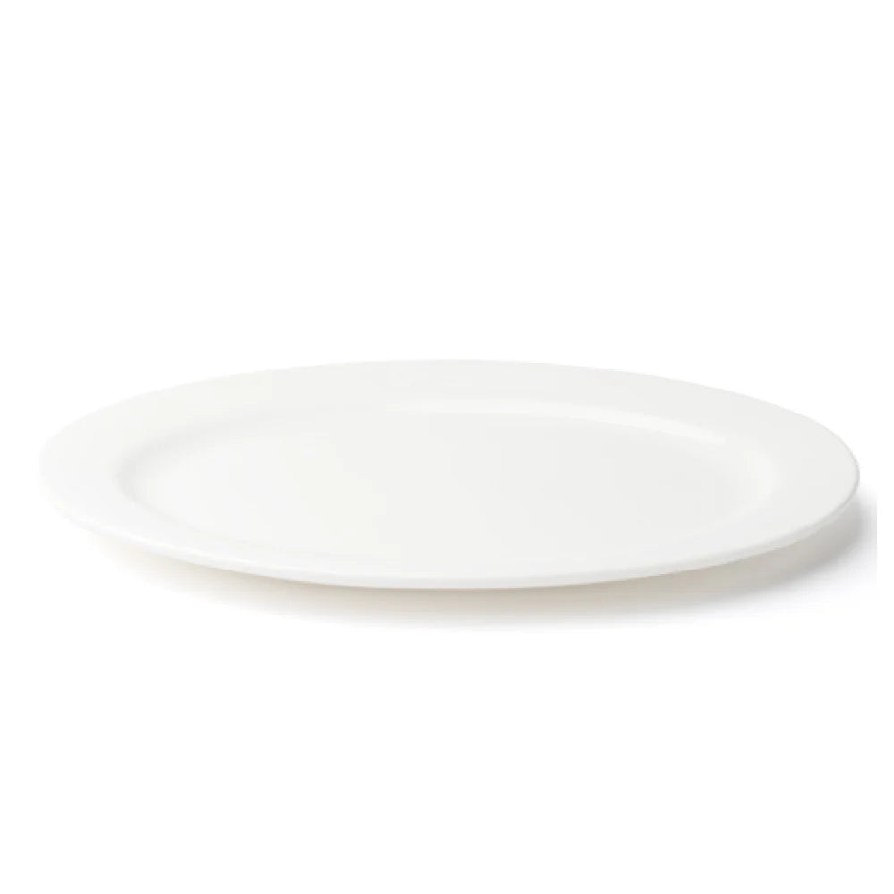 Browne Foundation Wide Rim Plate, Oval, 30.1x21.6cm/11.75x8.5", Porcelain (5630118)