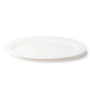 Browne Foundation Wide Rim Plate, Oval, 30.1x21.6cm/11.75x8.5", Porcelain (5630118)