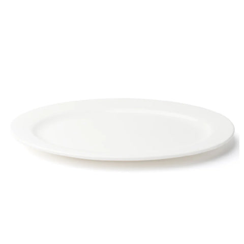 Browne Foundation Wide Rim Plate, Oval, 30.1x21.6cm/11.75x8.5", Porcelain (5630118)