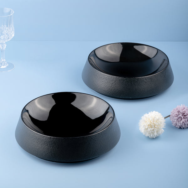 Ariane Slide 7" Slide-Black Dazzle Porcelain Bowl - 2/Case (ADEARN311022018)