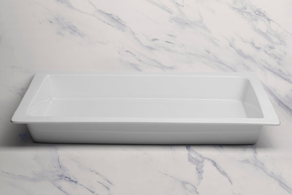 Ariane Gn 20 6/7'' x 13 1/5'' Buffet-Warm White Porcelain Pan 1/1 - 1/Case (AGNARN000100011)