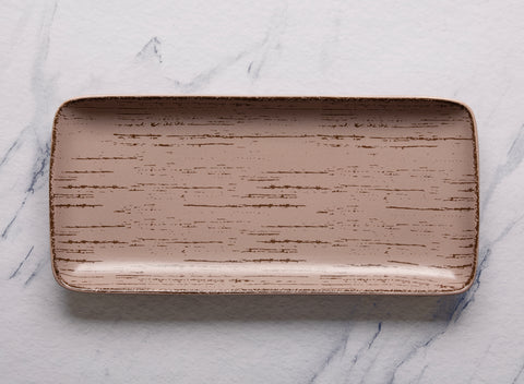 Ariane Gn 14 1/6'' x 6 1/2'' Tornado-Dessert Sage Porcelain Rectangle Plate - 6/Case (AGNARN429011036)