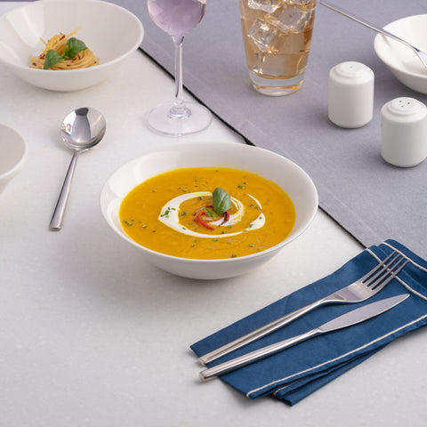 Ariane Prime 5 1/2" Prime-Warm White Porcelain Service Nappy Bowl - 12/Case (APRARN000029014)