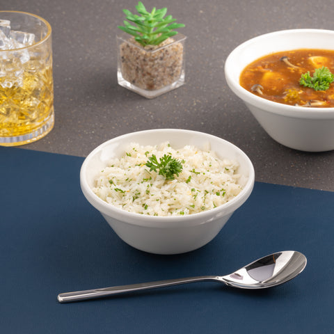 Ariane Prime 4 5/7" Prime-Warm White Porcelain Stackable Conical Bowl - 12/Case (APRARN000034012)
