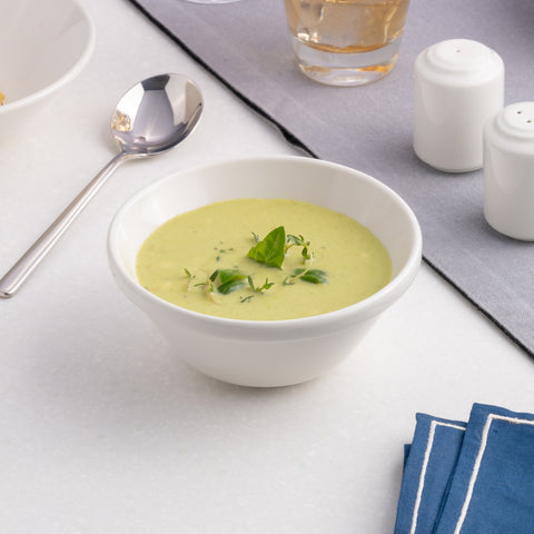 Ariane Prime 5 1/2" Prime-Warm White Porcelain Stackable Conical Bowl - 8/Case (APRARN000034014)
