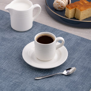 Ariane Prime 3 Oz White Eclipse Porcelain Stackable Espresso Cup - 12/Case (APRARN120043009)