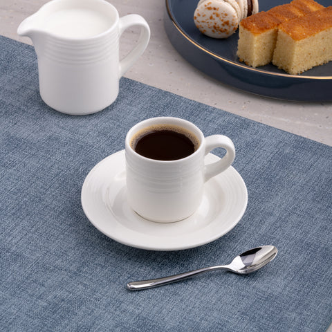 Ariane Prime 3 Oz White Eclipse Porcelain Stackable Espresso Cup - 12/Case (APRARN120043009)