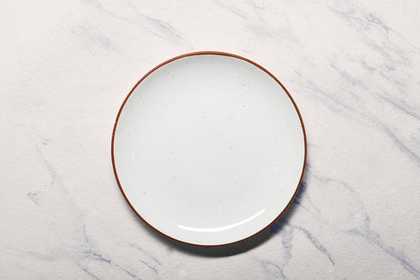 Ariane Vital Coupe 10 5/8" Terra Arena White Porcelain Coupe Round Rimless Plate - 6/Case (AVCARN205011027)