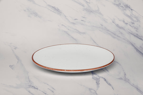 Ariane Vital Coupe 10 5/8" Terra Arena White Porcelain Coupe Round Rimless Plate - 6/Case (AVCARN205011027)