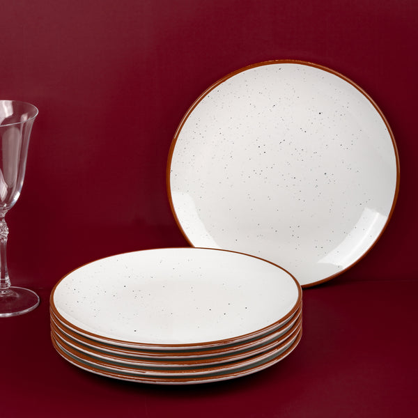 Ariane Vital Coupe 10 5/8" Terra Arena White Porcelain Coupe Round Rimless Plate - 6/Case (AVCARN205011027)