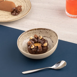 Ariane Vital Coupe 5 1/2" Tornado-Sand Dollar Porcelain Coupe Bowl - 8/Case (AVCARN428022014)