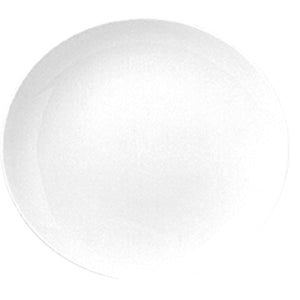 Turgla Porcelain Delta-Coupe 11" x 10" Oval White Porcelain Plate (Set of 6) (D129IZ00)